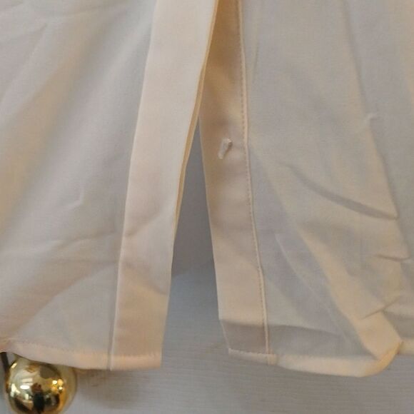 J Crew Factory pale yellow button down long sleeve blouse SZ M NWOT - Picture 6 of 8